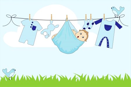 Clothes line laundry