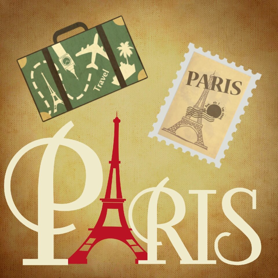 Travel luggage stamp