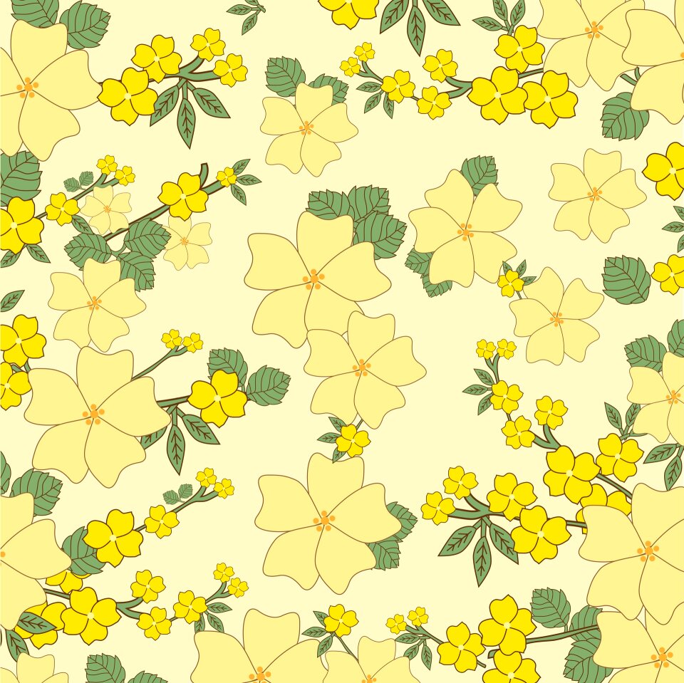 Flowery vintage retro
