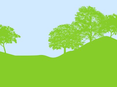 Green grass hill