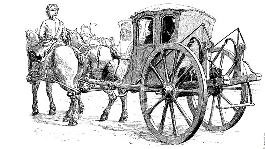 Wagon gray horse Free illustrations
