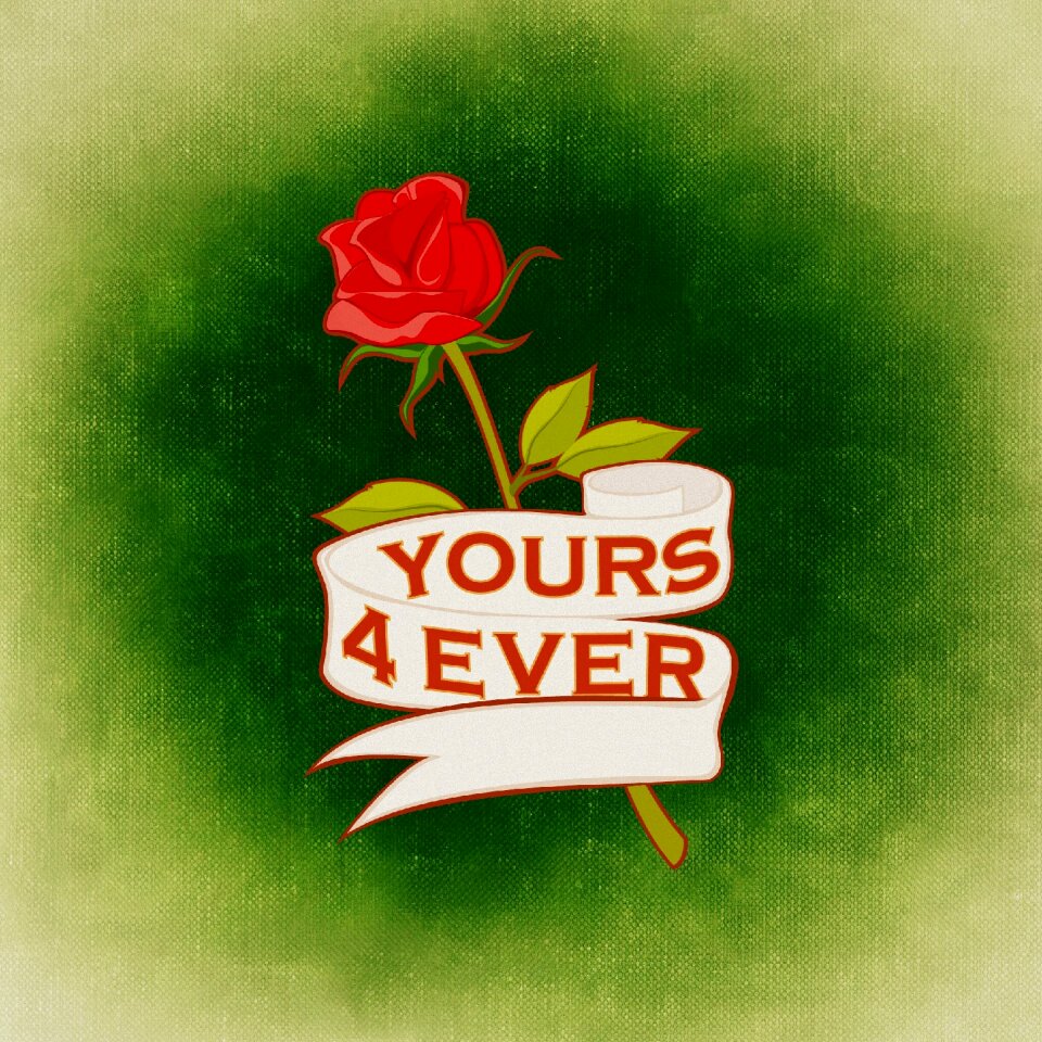Greeting card background romance