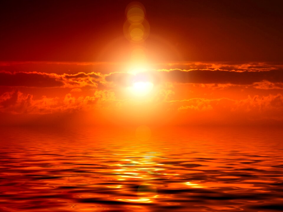 Ocean seascape sun