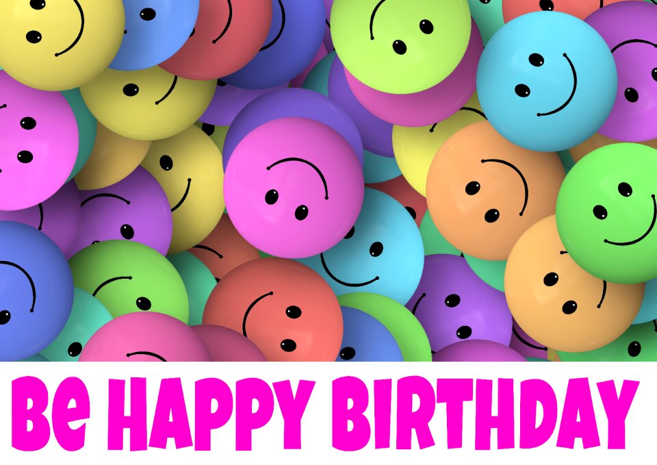 Balloons faces smile
