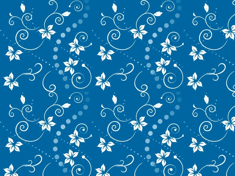 White flowers swirls