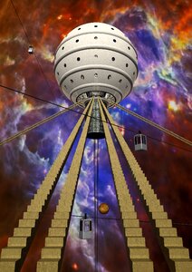 Technology planet digital art