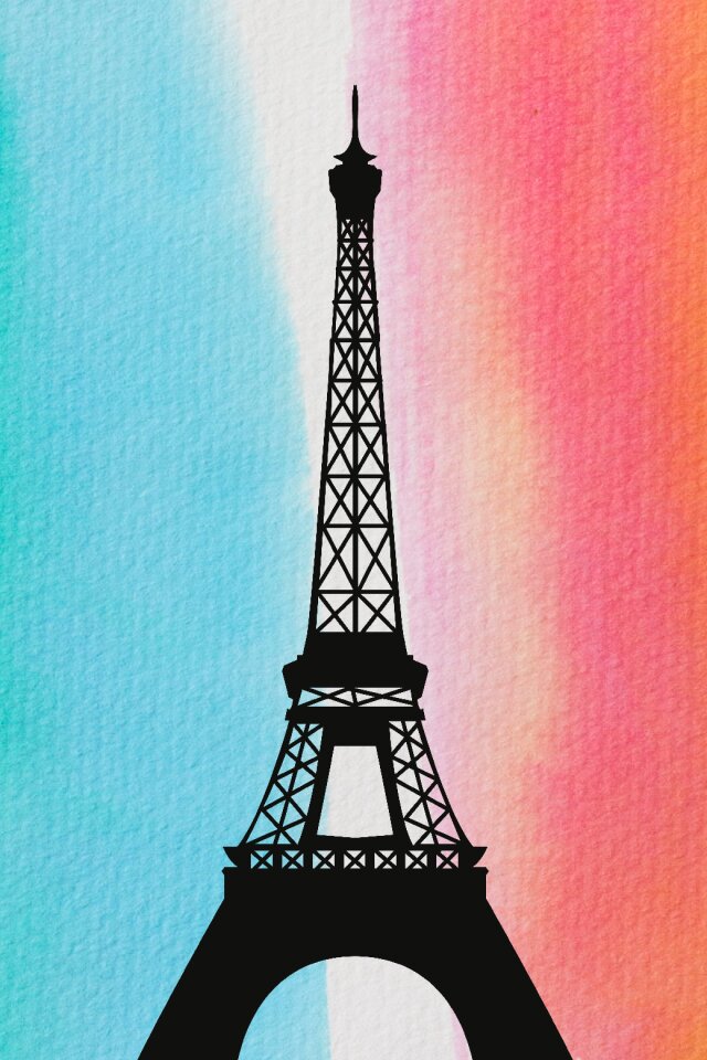 France watercolour blue