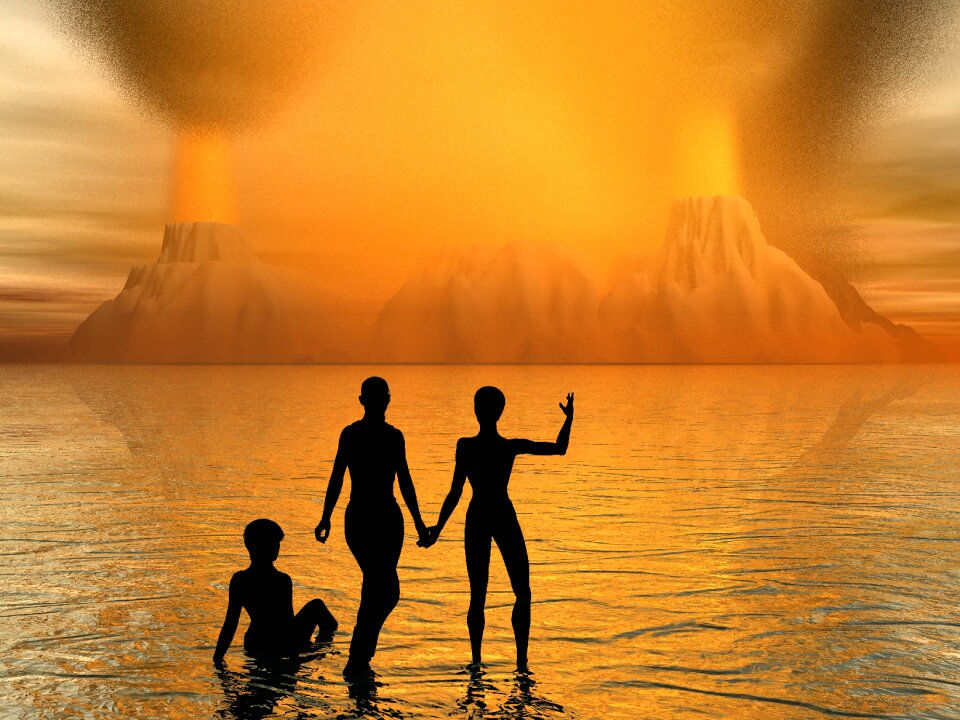 Sky water island