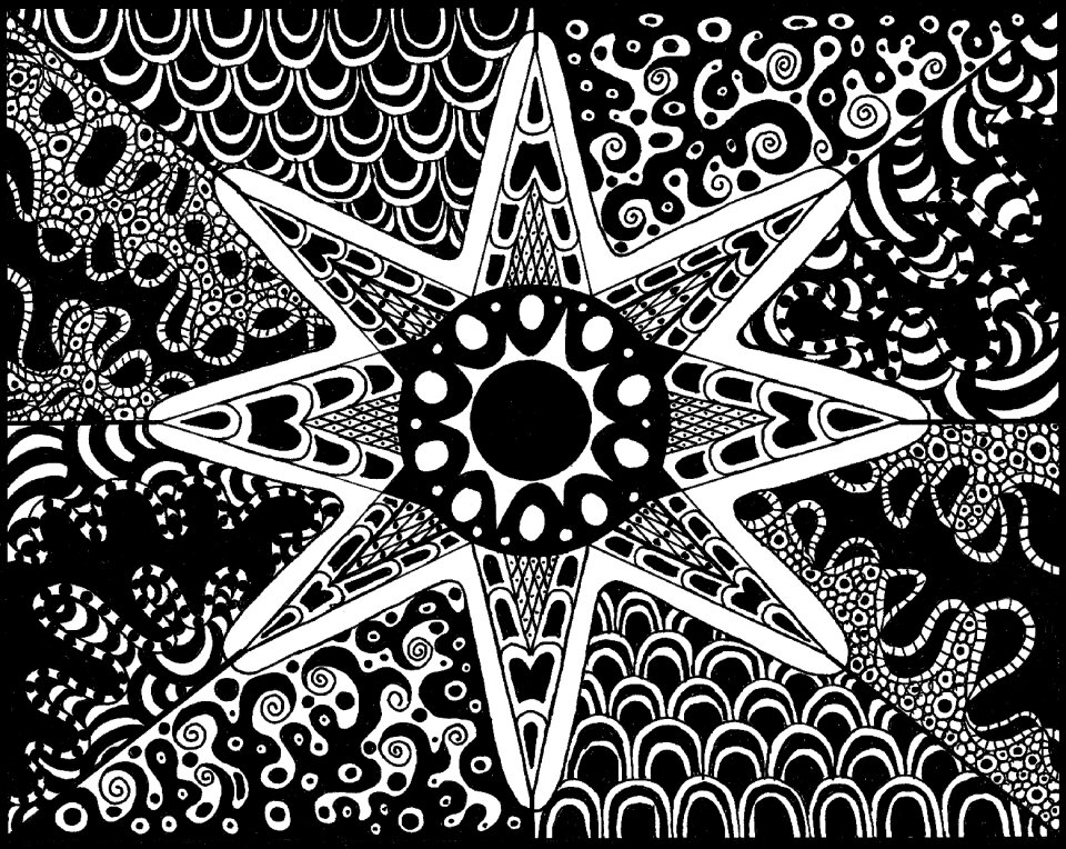 Black and white art abstract