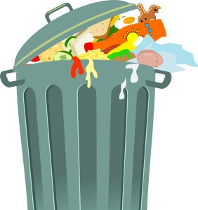 Rubbish bin waste