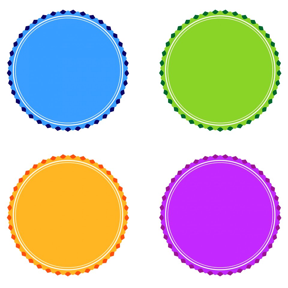 Purple green blue