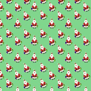 Father christmas cartoon green