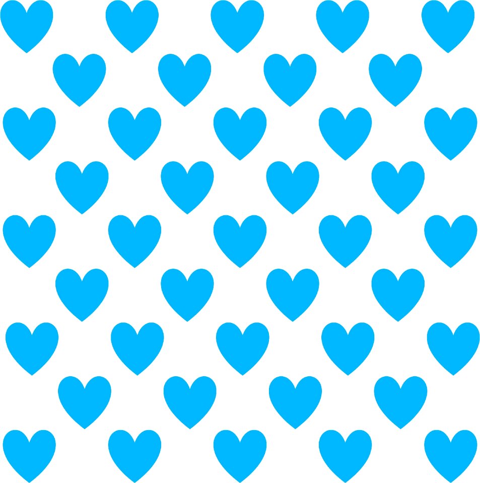White heart design