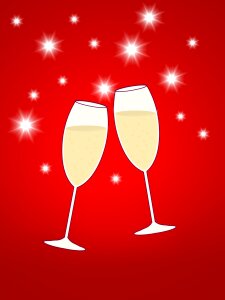 Red background celebration
