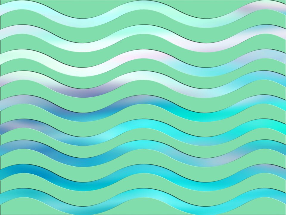 Waves turquoise color gradient