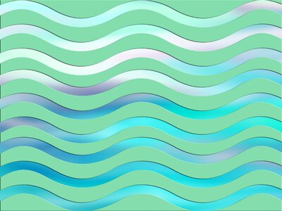 Waves turquoise color gradient
