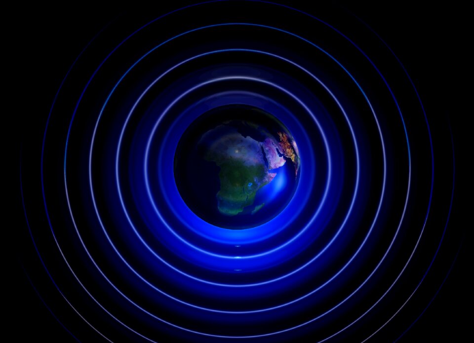 Lines wave circle