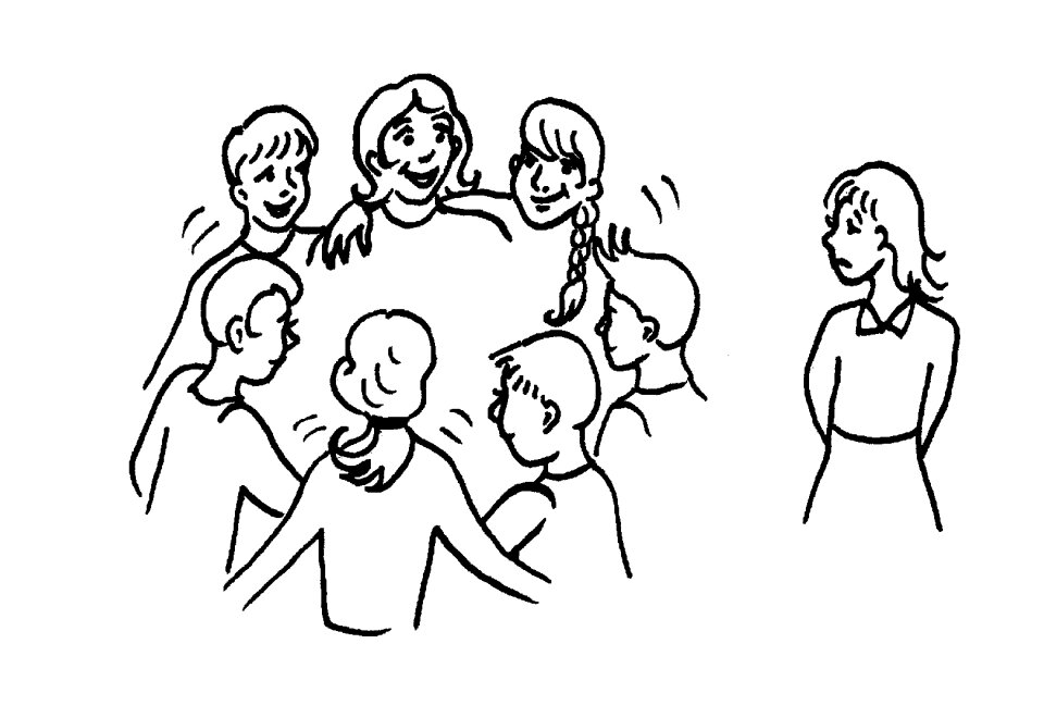Lonely clique Free illustrations