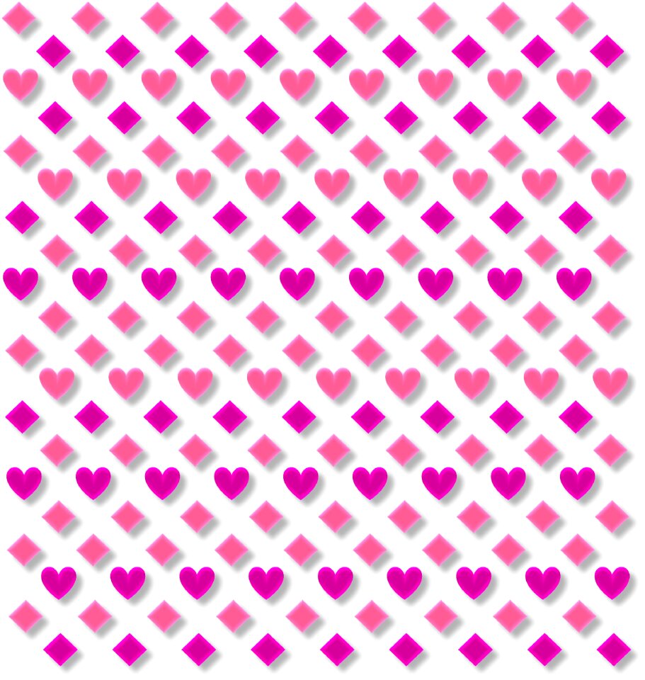 Heart diamond design