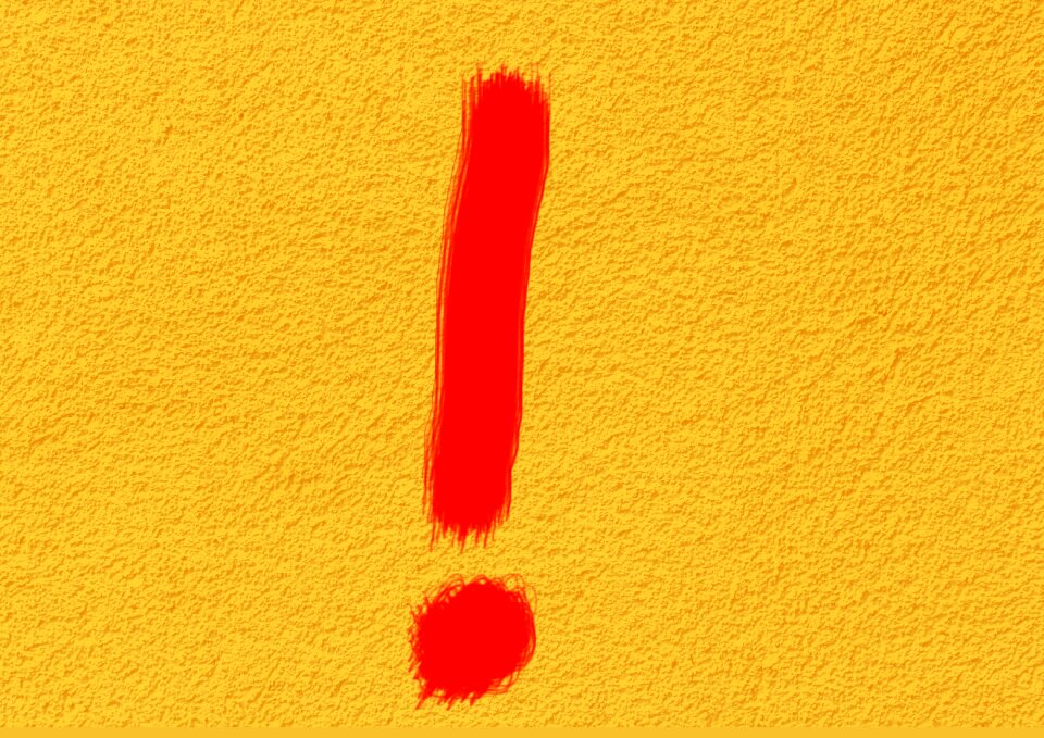 Yellow symbol red