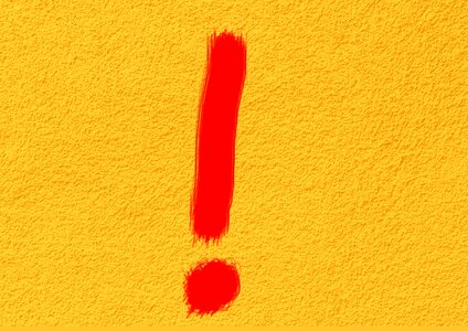 Yellow symbol red