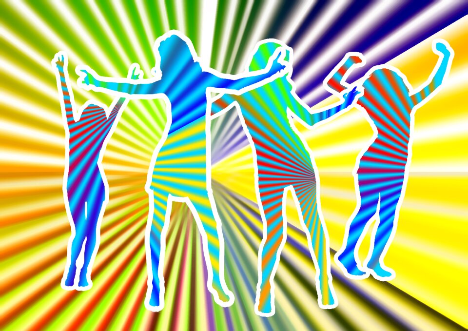 Party movement silhouette
