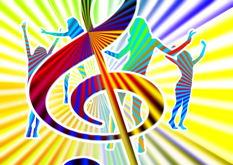 Party movement silhouette