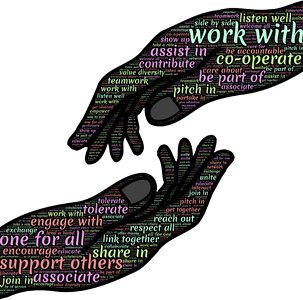 Handshake assistance teamwork