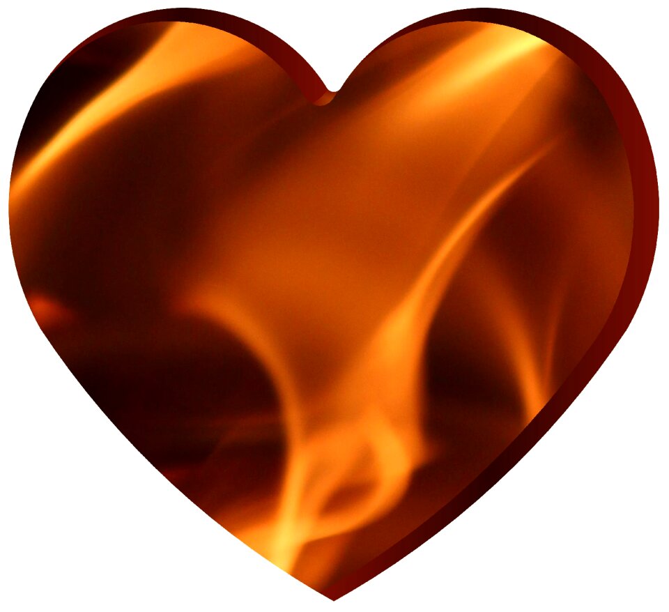 Love symbol burning love