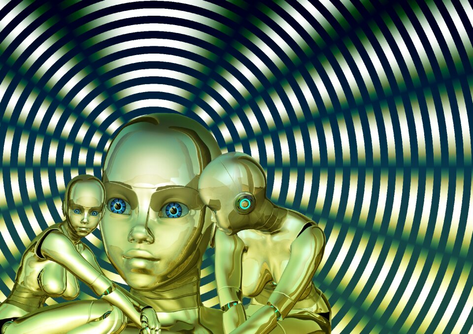 Golden face person