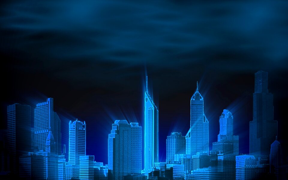 Skyscrapers city cityscape