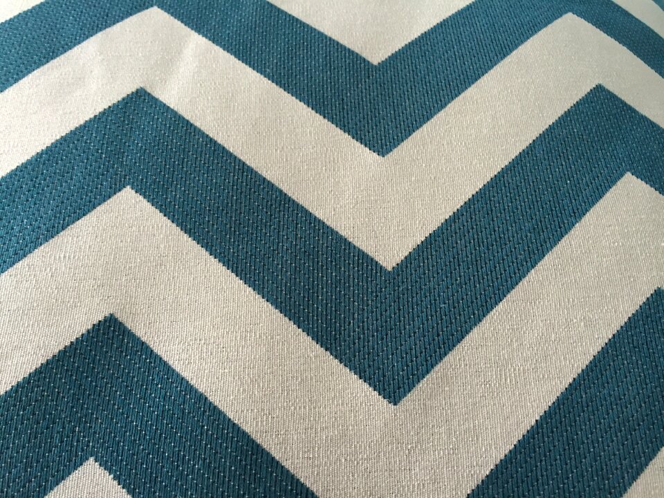 Teal material pillow