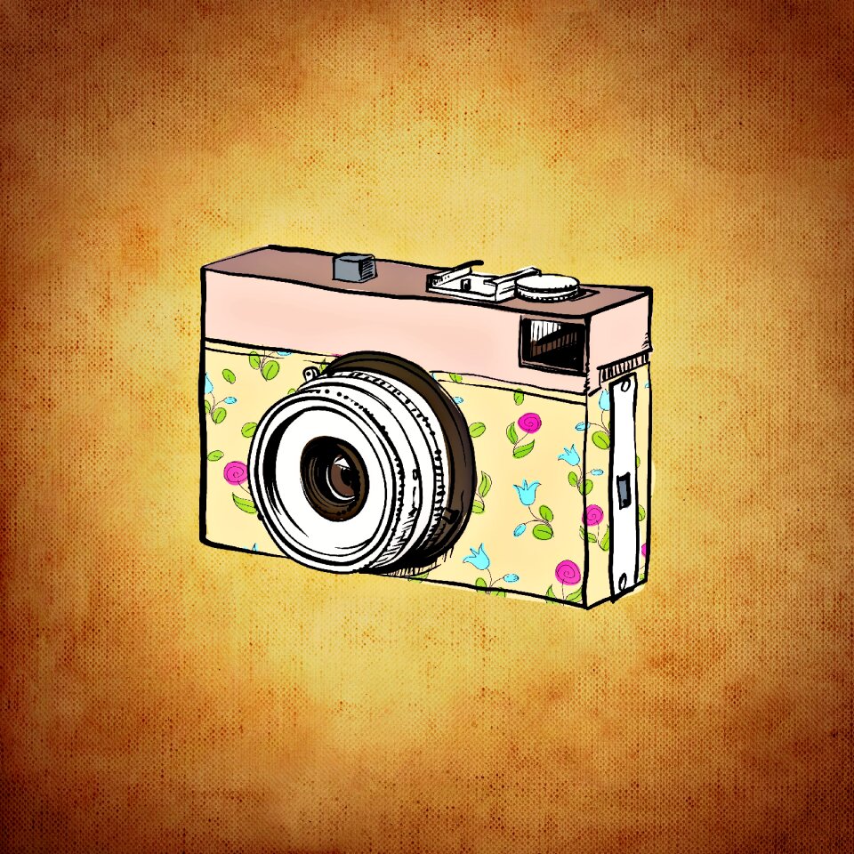 Photo camera vintage Free illustrations