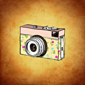 Photo camera vintage Free illustrations