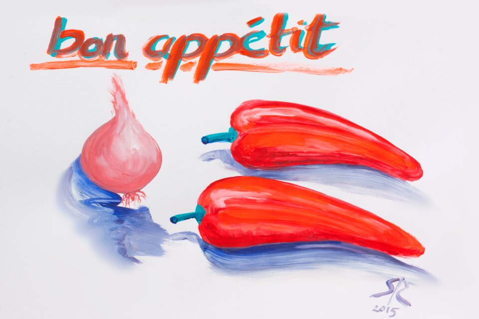 Pepper red blue