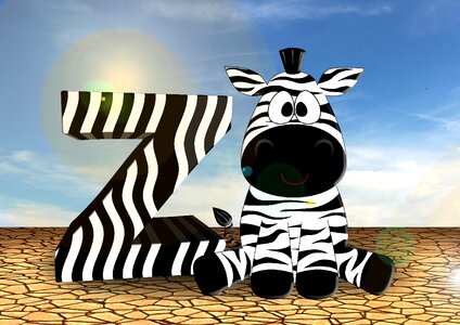Education zebra alphabet