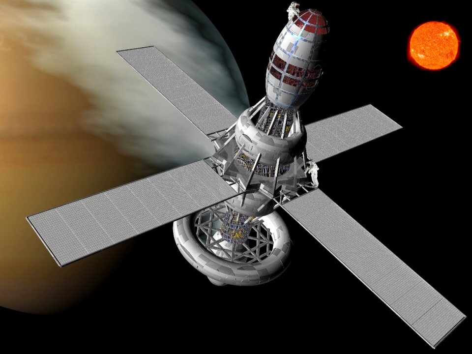 Technology planet cosmonaut