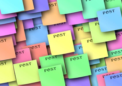 Sticky note yellow office
