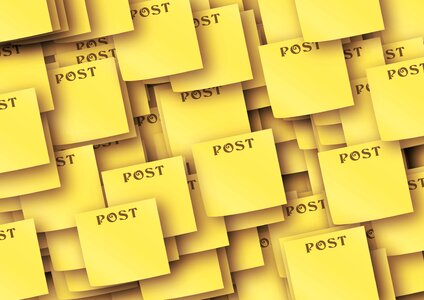 Sticky note yellow office