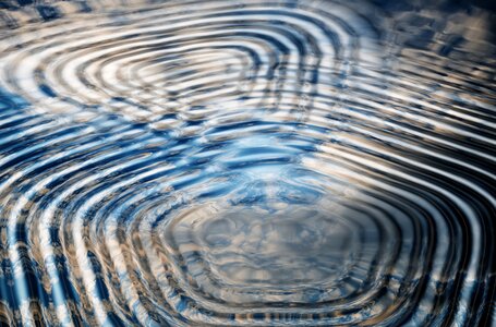 Concentric waves circles water