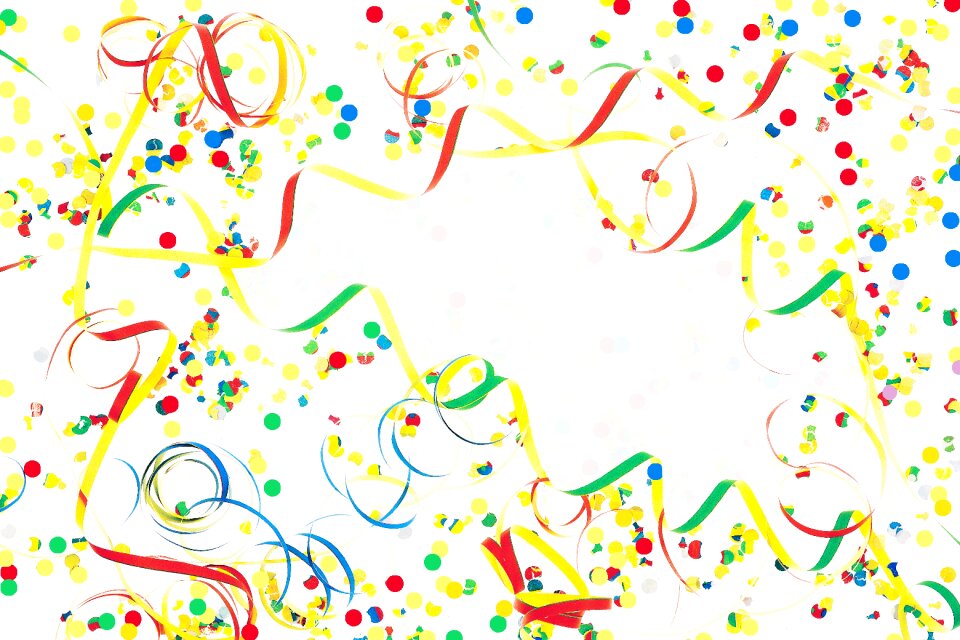 Colorful paper snakes ringed