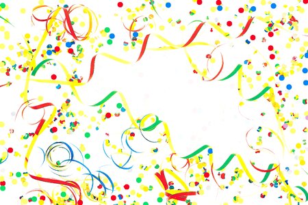 Colorful paper snakes ringed