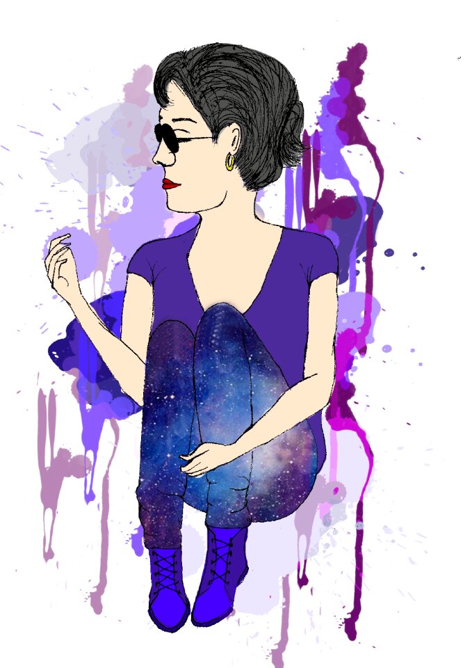 Woman purple Free illustrations
