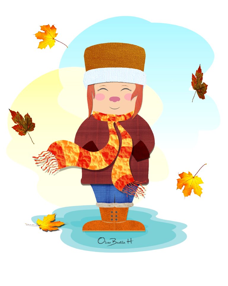 Autumn digital illustration Free illustrations