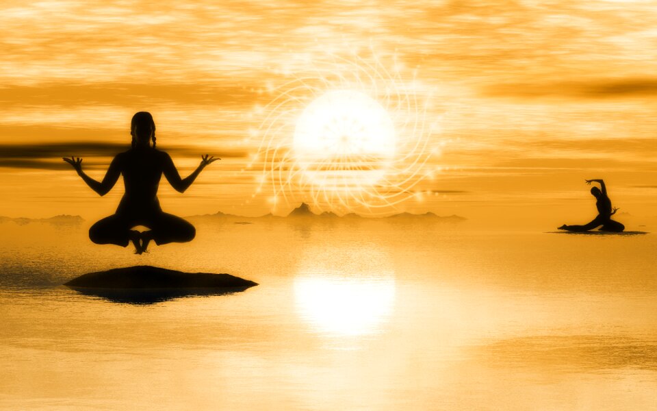 Artwork spirituality sitting