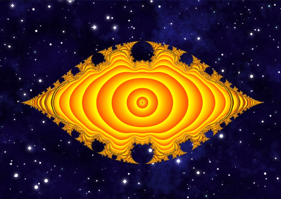 Fractal space starry sky