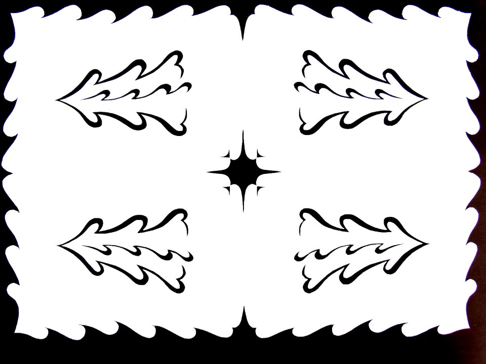 Black and white contrast figures