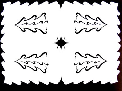 Black and white contrast figures