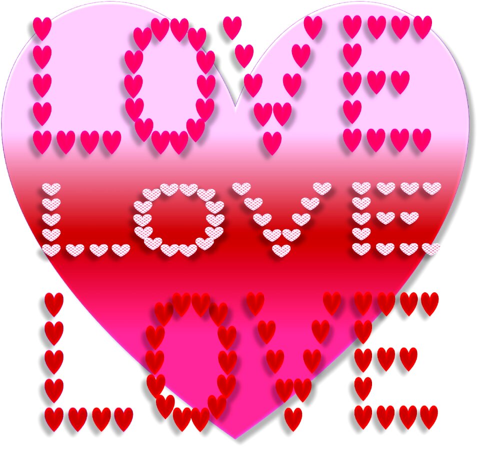 Heart pink red