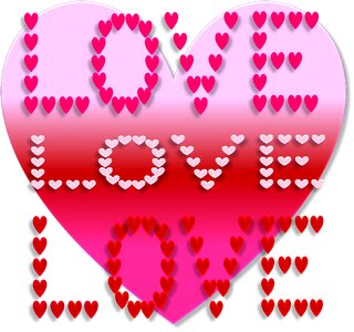 Heart pink red